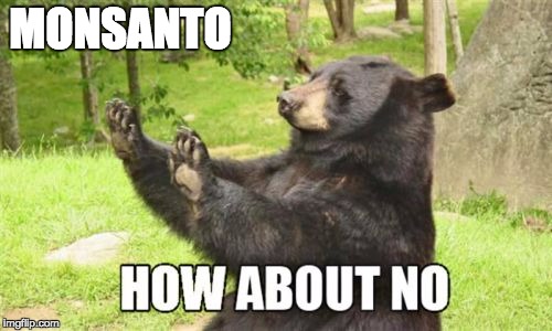 How About No Bear | MONSANTO | image tagged in memes,how about no bear | made w/ Imgflip meme maker