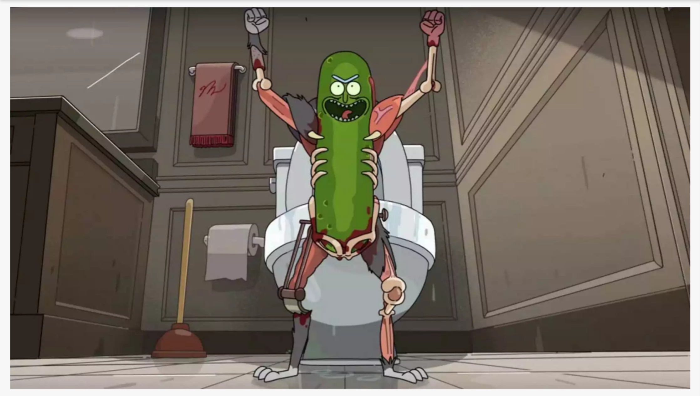 Pickle Rick Blank Meme Template