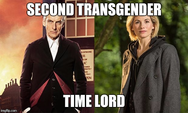 Got badly hurt, woke up as a woman | SECOND TRANSGENDER; TIME LORD | image tagged in peter and jodi,time lord | made w/ Imgflip meme maker