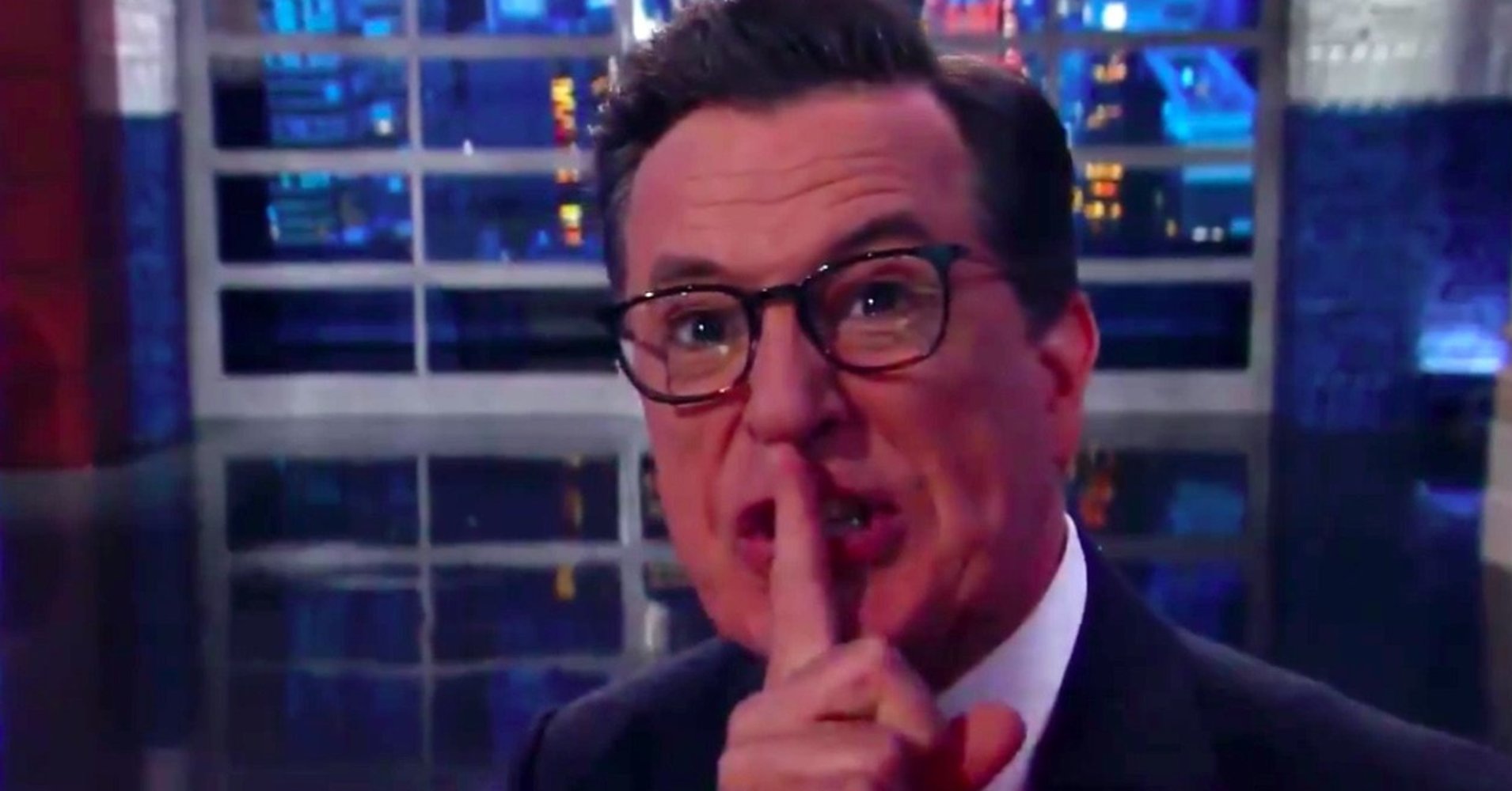 High Quality Stephen Colbert Shh Blank Meme Template