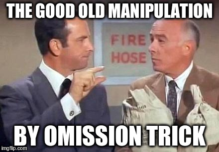 THE GOOD OLD MANIPULATION BY OMISSION TRICK | made w/ Imgflip meme maker