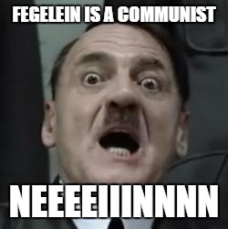 Hitlerbarb | FEGELEIN IS A COMMUNIST; NEEEEIIINNNN | image tagged in hitlerbarb | made w/ Imgflip meme maker
