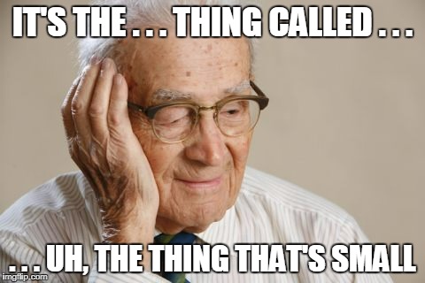 IT'S THE . . . THING CALLED . . . . . . UH, THE THING THAT'S SMALL | made w/ Imgflip meme maker