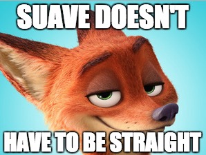Suave not always straight | SUAVE DOESN'T; HAVE TO BE STRAIGHT | image tagged in lgbtq,zootopia | made w/ Imgflip meme maker
