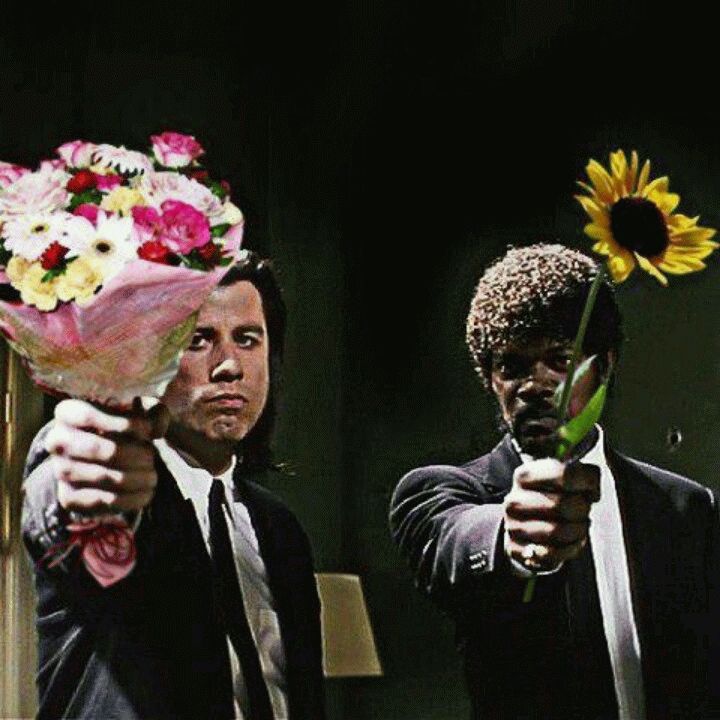 Pulp fiction flowers Blank Template Imgflip