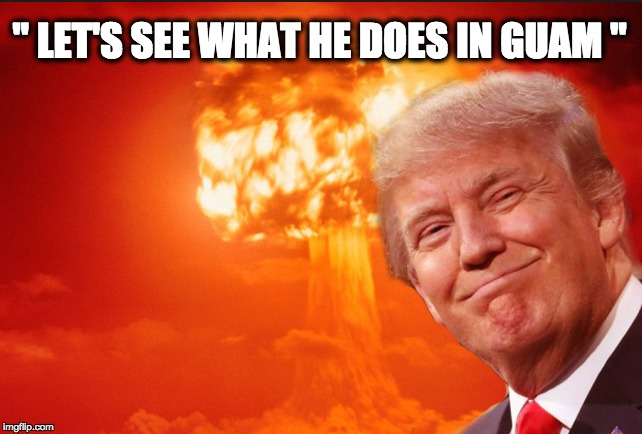 " LET'S SEE WHAT HE DOES IN GUAM " | image tagged in memes | made w/ Imgflip meme maker
