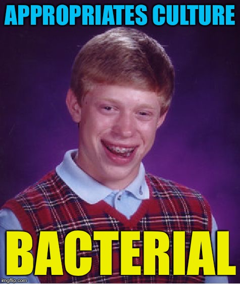 Bad Luck Brian Meme | APPROPRIATES CULTURE; BACTERIAL | image tagged in memes,bad luck brian | made w/ Imgflip meme maker