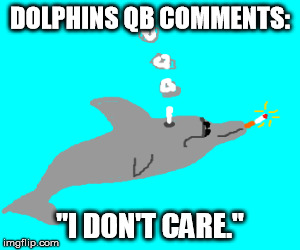 DOLPHINS QB COMMENTS:; "I DON'T CARE." | made w/ Imgflip meme maker