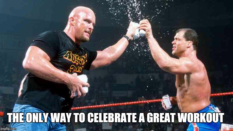Bro Gains | THE ONLY WAY TO CELEBRATE A GREAT WORKOUT | image tagged in gym,memes,wwe,comedy | made w/ Imgflip meme maker