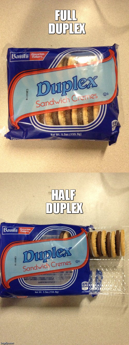 FULL DUPLEX; HALF DUPLEX | made w/ Imgflip meme maker