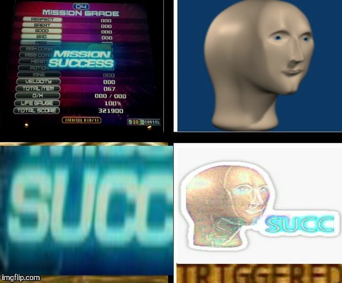 Mission Succ-Triggered over Succ (Pump It Up Edition) | image tagged in memes,triggered,succ,piu,pump it up,pump it up fiesta 2 | made w/ Imgflip meme maker