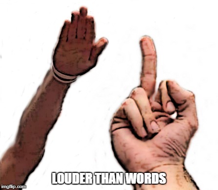 Louder than Words | LOUDER THAN WORDS | image tagged in fu,louder than words | made w/ Imgflip meme maker