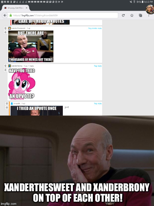 I just came across this! | XANDERTHESWEET AND XANDERBRONY ON TOP OF EACH OTHER! | image tagged in memes,xanderthesweet,xanderbrony | made w/ Imgflip meme maker