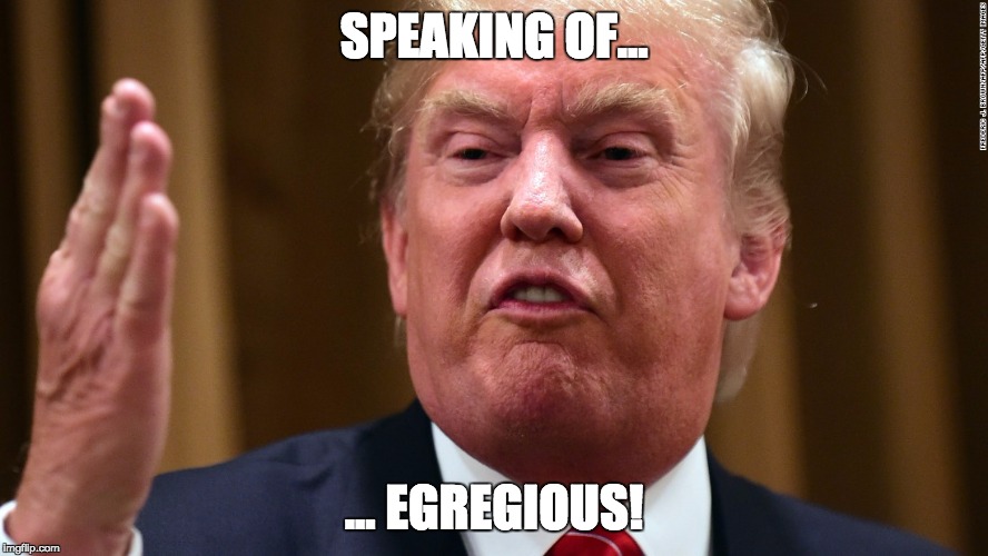 SPEAKING OF... ... EGREGIOUS! | image tagged in speaking of egregious | made w/ Imgflip meme maker