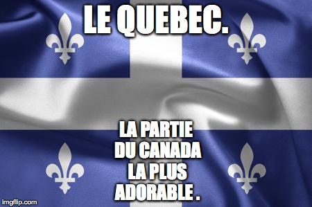 with the possible exception of British Columbia. | LE QUEBEC. LA PARTIE DU CANADA LA PLUS ADORABLE . | image tagged in le quebec,canada,memes,quebec,guess i shouldn't submit french memes | made w/ Imgflip meme maker