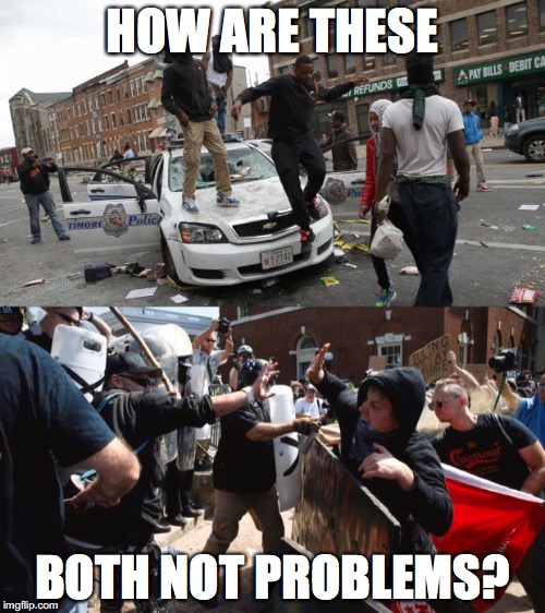 Hypocrisy | HOW ARE THESE; BOTH NOT PROBLEMS? | image tagged in political meme | made w/ Imgflip meme maker
