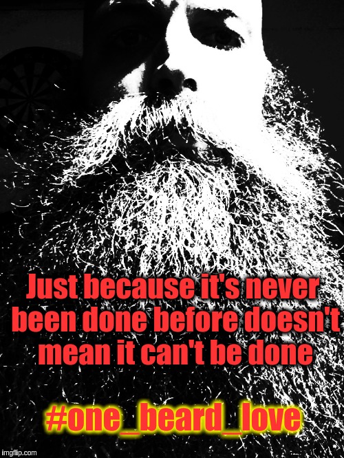 Beard of Wisdom | Just because it's never been done before doesn't mean it can't be done; #one_beard_love | image tagged in memes | made w/ Imgflip meme maker