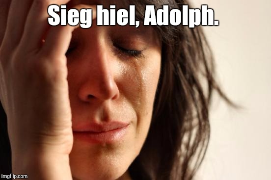 First World Problems Meme | Sieg hiel, Adolph. | image tagged in memes,first world problems | made w/ Imgflip meme maker