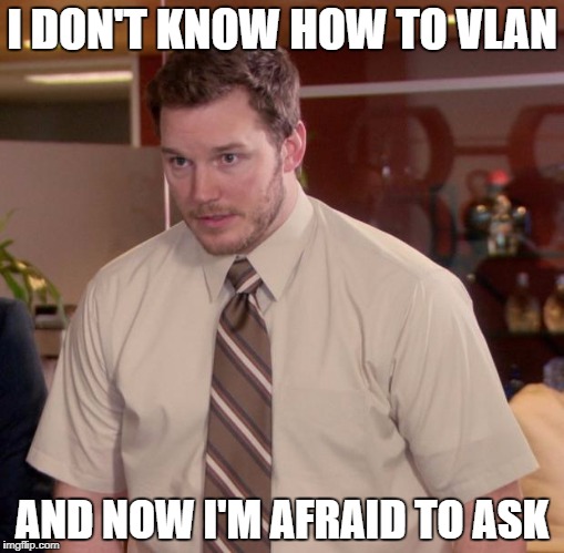 Afraid To Ask Andy Meme | I DON'T KNOW HOW TO VLAN; AND NOW I'M AFRAID TO ASK | image tagged in memes,afraid to ask andy | made w/ Imgflip meme maker