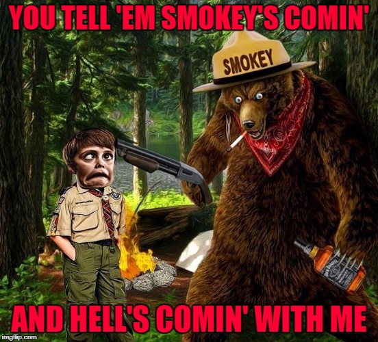 YOU TELL 'EM SMOKEY'S COMIN' AND HELL'S COMIN' WITH ME | made w/ Imgflip meme maker