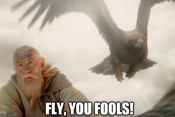 FLY, YOU FOOLS! | made w/ Imgflip meme maker