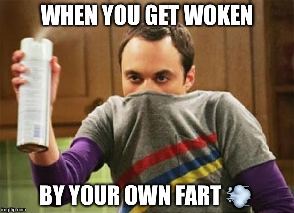WHEN YOU GET WOKEN BY YOUR OWN FART  | made w/ Imgflip meme maker