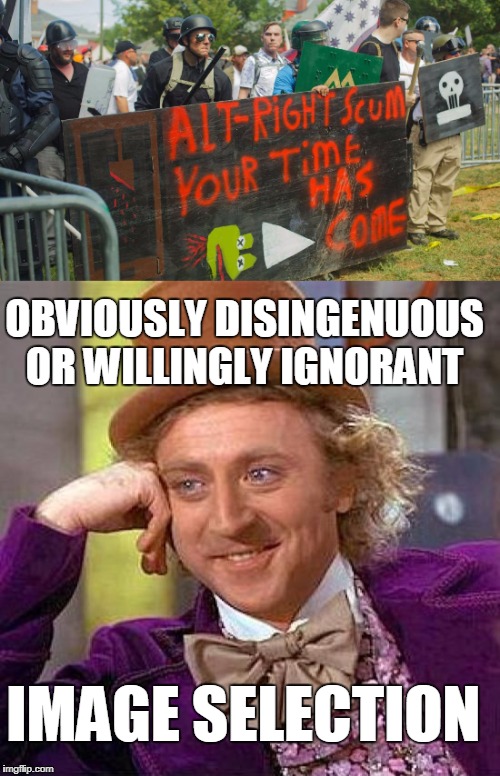 OBVIOUSLY DISINGENUOUS OR WILLINGLY IGNORANT IMAGE SELECTION | made w/ Imgflip meme maker