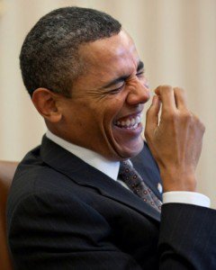 Obama laughs  Blank Meme Template