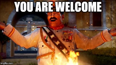 Di Ravello "Burn It!" | YOU ARE WELCOME | image tagged in di ravello burn it | made w/ Imgflip meme maker