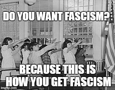 Fascism in schools | DO YOU WANT FASCISM? BECAUSE THIS IS HOW YOU GET FASCISM | image tagged in fascism,schools,america,children | made w/ Imgflip meme maker