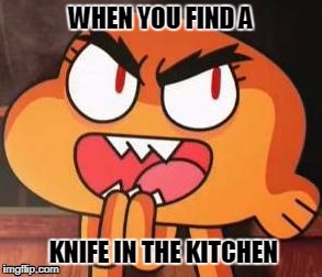 Kitchen Trouble | image tagged in the amazing world of gumball | made w/ Imgflip meme maker