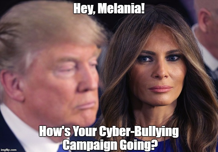 Hey, Melania! How's Your Cyber-Bullying Campaign Going? | made w/ Imgflip meme maker