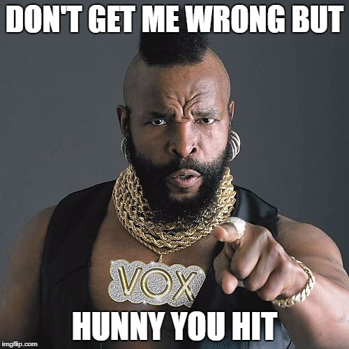 Mr T Pity The Fool Meme | DON'T GET ME WRONG BUT; HUNNY YOU HIT | image tagged in memes,mr t pity the fool | made w/ Imgflip meme maker