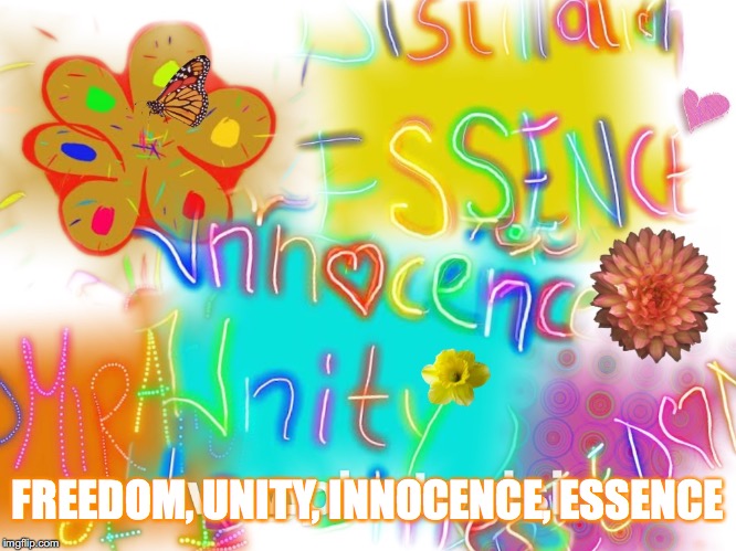 FREEDOM, UNITY, INNOCENCE, ESSENCE | made w/ Imgflip meme maker