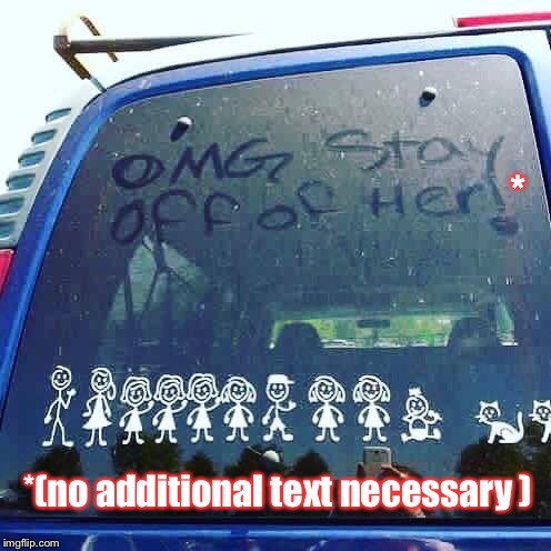 No Comment Needed |  *; *(no additional text necessary ) | image tagged in birth control,memes,stick figure,family,asterisk | made w/ Imgflip meme maker