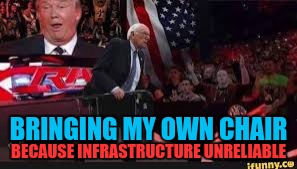 BRINGING MY OWN CHAIR BECAUSE INFRASTRUCTURE UNRELIABLE | made w/ Imgflip meme maker