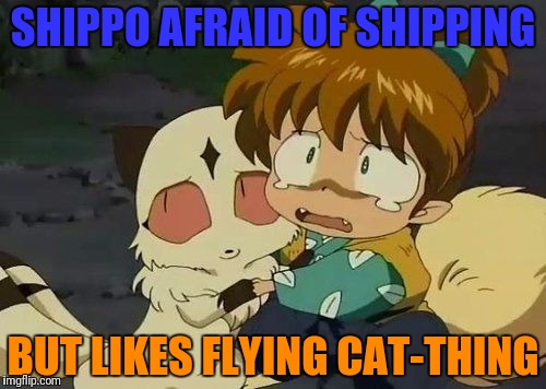 SHIPPO AFRAID OF SHIPPING BUT LIKES FLYING CAT-THING | made w/ Imgflip meme maker