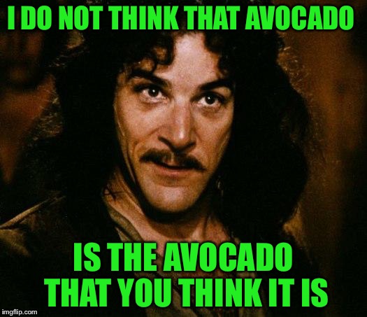 I DO NOT THINK THAT AVOCADO IS THE AVOCADO THAT YOU THINK IT IS | made w/ Imgflip meme maker