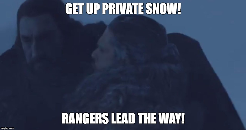 GET UP PRIVATE SNOW! RANGERS LEAD THE WAY! | made w/ Imgflip meme maker