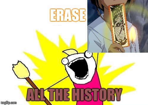 X All The Y Meme | ERASE ALL THE HISTORY | image tagged in memes,x all the y | made w/ Imgflip meme maker