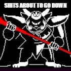 Asgore | SHITS ABOUT TO GO DOWN | image tagged in asgore | made w/ Imgflip meme maker