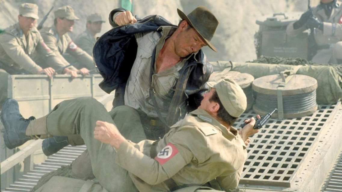 High Quality Indiana Jones punching a Nazi Blank Meme Template