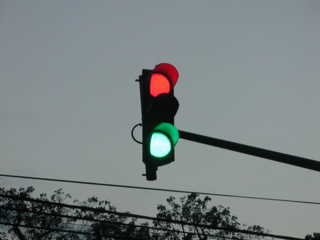 Streetlight red and green Blank Meme Template