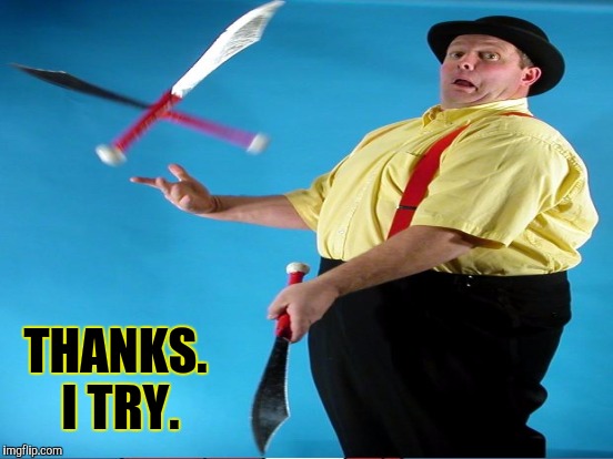 THANKS. I TRY. | made w/ Imgflip meme maker