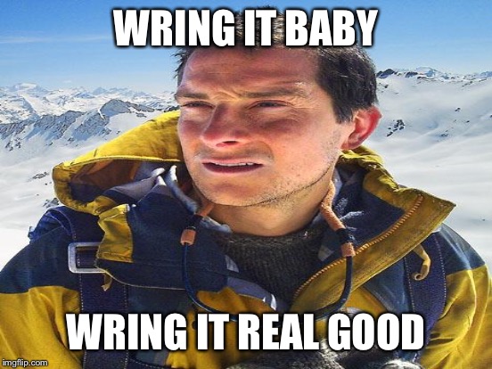 WRING IT BABY WRING IT REAL GOOD | made w/ Imgflip meme maker