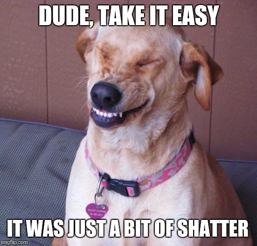 DUDE, TAKE IT EASY IT WAS JUST A BIT OF SHATTER | made w/ Imgflip meme maker