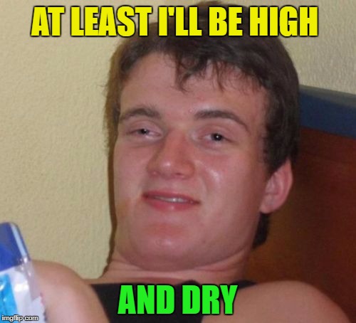 10 Guy Meme | AT LEAST I'LL BE HIGH AND DRY | image tagged in memes,10 guy | made w/ Imgflip meme maker