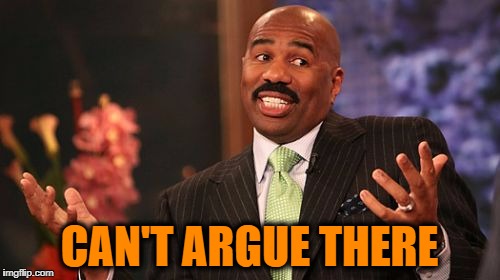 CAN'T ARGUE THERE | image tagged in memes,steve harvey | made w/ Imgflip meme maker
