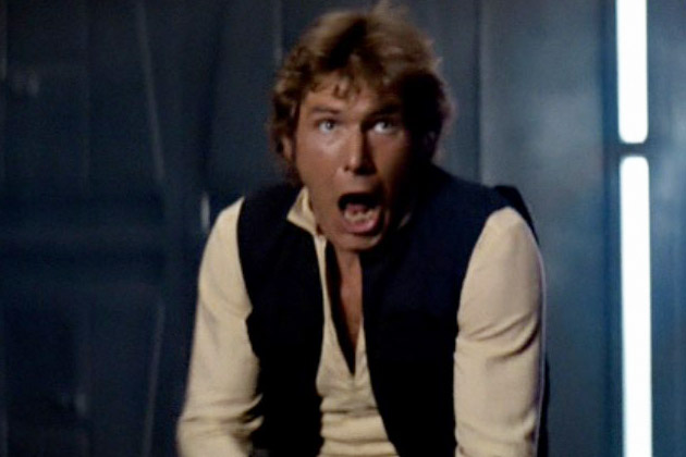 Han surprised by stormtroopers on Death Star 1 Blank Meme Template