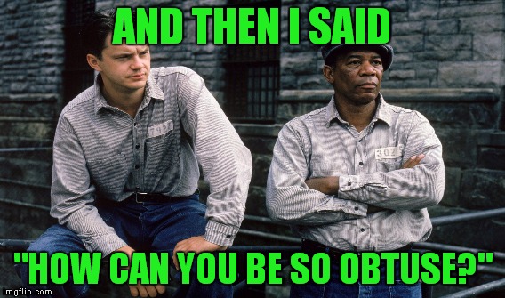 AND THEN I SAID "HOW CAN YOU BE SO OBTUSE?" | made w/ Imgflip meme maker